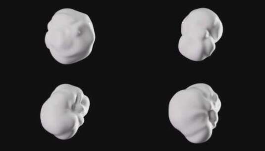 液体白色抽象球形高清在线视频素材下载