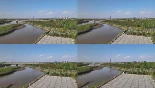 黄河大桥（下降视角）高清在线视频素材下载