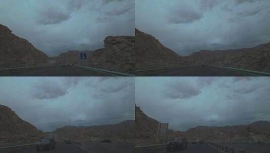 新疆独库公路终点库车雅丹地貌高清在线视频素材下载