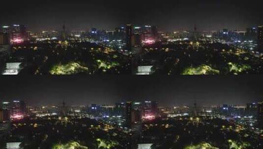 广东佛山城市夜景航拍高清在线视频素材下载