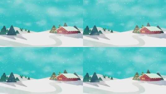 飘雪动画高清在线视频素材下载