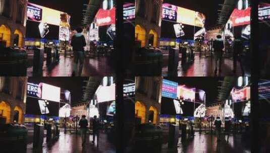 都市街头繁华的夜景高清在线视频素材下载