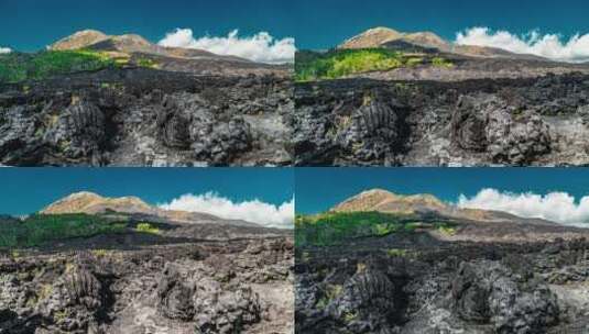 巴图尔火山景观延时高清在线视频素材下载