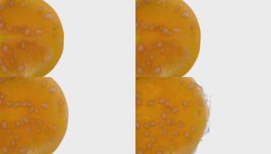 黄色浆果的爆裂高清在线视频素材下载