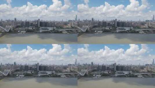 上海闵行黄浦江全景4K航拍高清在线视频素材下载