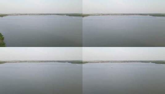 上海淀山湖彩虹桥4K航拍原素材高清在线视频素材下载