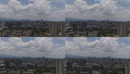 航拍贵阳城市蓝天白云高清在线视频素材下载