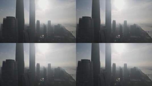 广州清晨航拍高清在线视频素材下载
