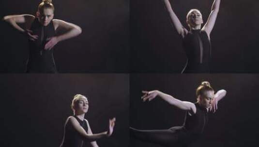 女演员优雅的舞蹈高清在线视频素材下载
