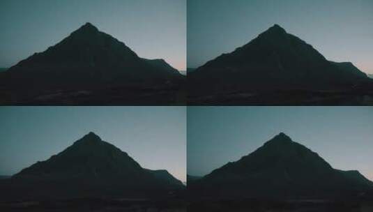 傍晚蓝天下的山峰高清在线视频素材下载