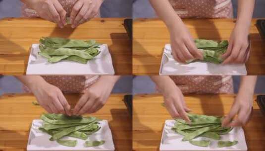 沸水煮制扁豆去皂甙高清在线视频素材下载