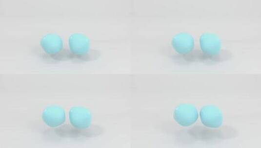 分解的蓝色颜料球体 3D渲染高清在线视频素材下载