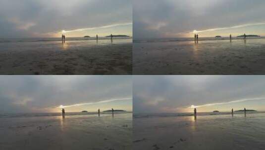 马来西亚仙本那海边黄昏风景高清在线视频素材下载