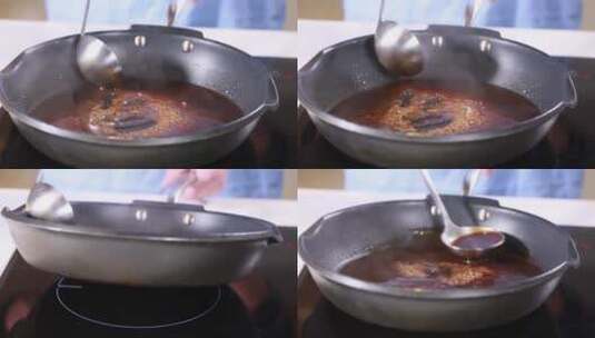 厨房厨具锅具平底锅不粘锅高清在线视频素材下载