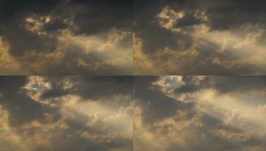 阳光穿过云层高清在线视频素材下载