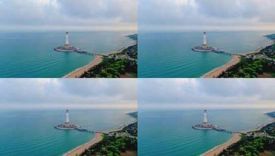 海南三亚南海观音航拍高清在线视频素材下载