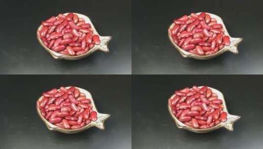 红大豆红豆赤豆食物食材高清在线视频素材下载
