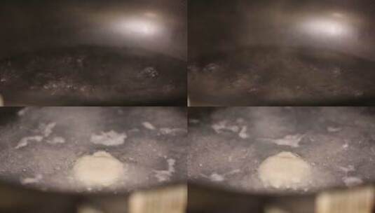 【镜头合集】正月十五妈妈用铁锅煮元宵高清在线视频素材下载