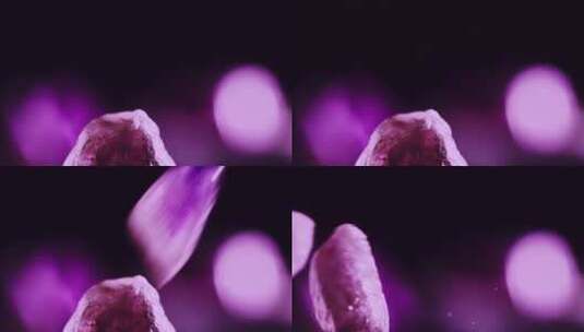 紫色宝石相互撞击弹起美妆素材高清在线视频素材下载