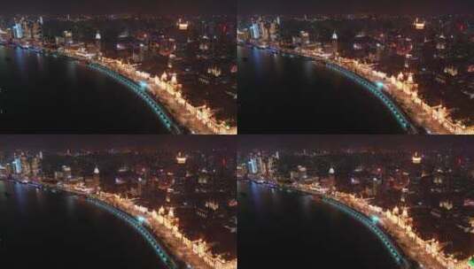 城市航拍 上海 外滩 黄浦江高清在线视频素材下载
