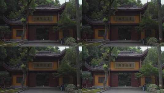 杭州飞来峰永福寺禅院风景高清在线视频素材下载