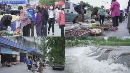 延边早市 水上市场7高清在线视频素材下载