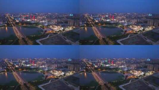 扬州京华城夜景高清在线视频素材下载