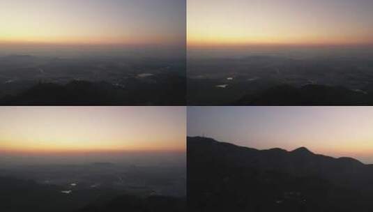 航拍南岳衡山绝美日落风光高清在线视频素材下载
