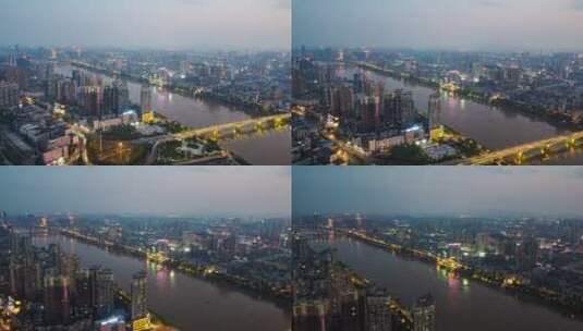 衡阳城市湘江风光4k延时高清在线视频素材下载