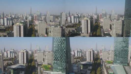 城市航拍南京高楼建筑高清在线视频素材下载