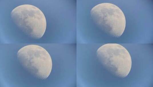 天空中月亮缓慢升起高清在线视频素材下载