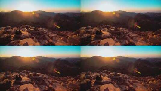 埃及西奈山的日落高清在线视频素材下载