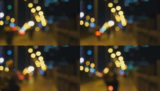 220719夜晚马路高楼红绿灯实拍视频 (28)高清在线视频素材下载