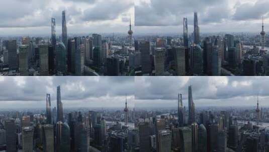 上海上海陆家嘴大范围延时云层加速移动高清在线视频素材下载