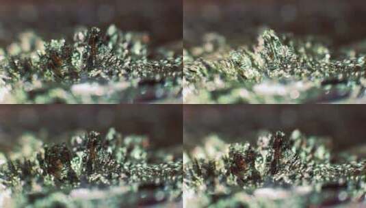 微距实拍4K微观金属被吸引有机物特写素材96高清在线视频素材下载