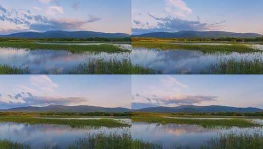 抚远湿地延时摄影HDR视频高清在线视频素材下载