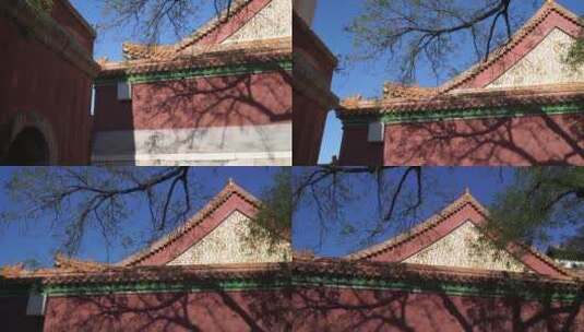 颐和园佛香阁古建筑红墙高清在线视频素材下载