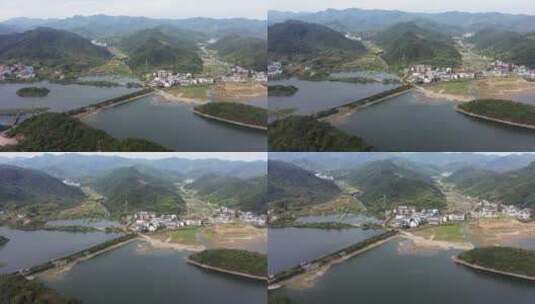浦江通济湖风光4K航拍高清在线视频素材下载