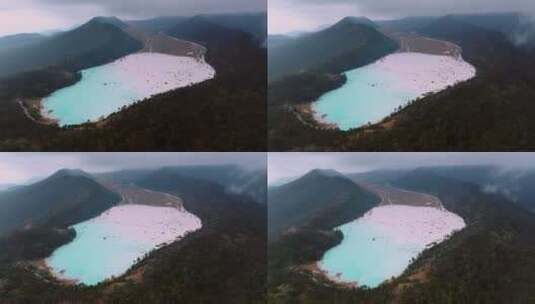 丽江玉龙雪山高原湖泊壮美风景航拍高清在线视频素材下载