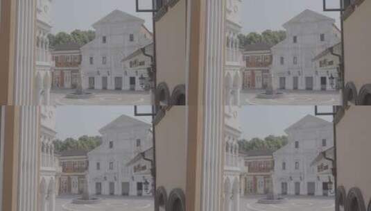 国色天香丨欧美法式建筑雕像广场高清在线视频素材下载