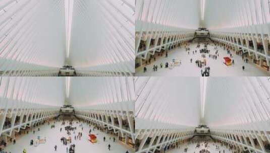 纽约世贸中心的大厅高清在线视频素材下载