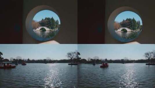 昆明大观公园波光粼粼湖水高清在线视频素材下载