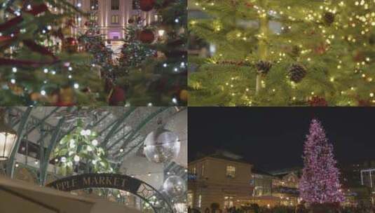 圣诞气氛街头空镜高清在线视频素材下载