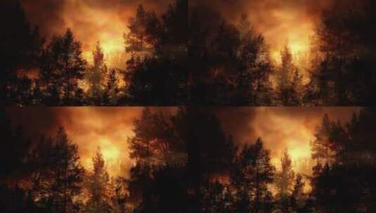 森林火灾高清在线视频素材下载