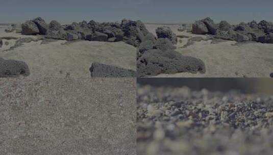 沙石 礁石高清在线视频素材下载
