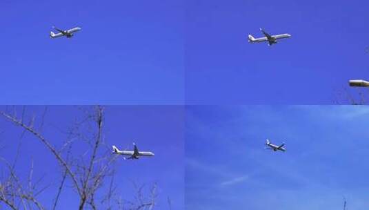 飞机低空飞过高清在线视频素材下载
