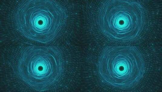 蓝色科技感网格隧道粒子穿越素材高清在线视频素材下载