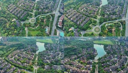 重庆城市建筑公园湖泊高清在线视频素材下载