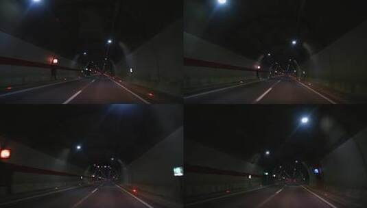 隧道和隧道里的灯光高清在线视频素材下载