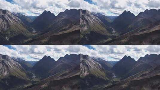 四川川西阿坝藏族四姑娘山航拍雪山云海延时高清在线视频素材下载